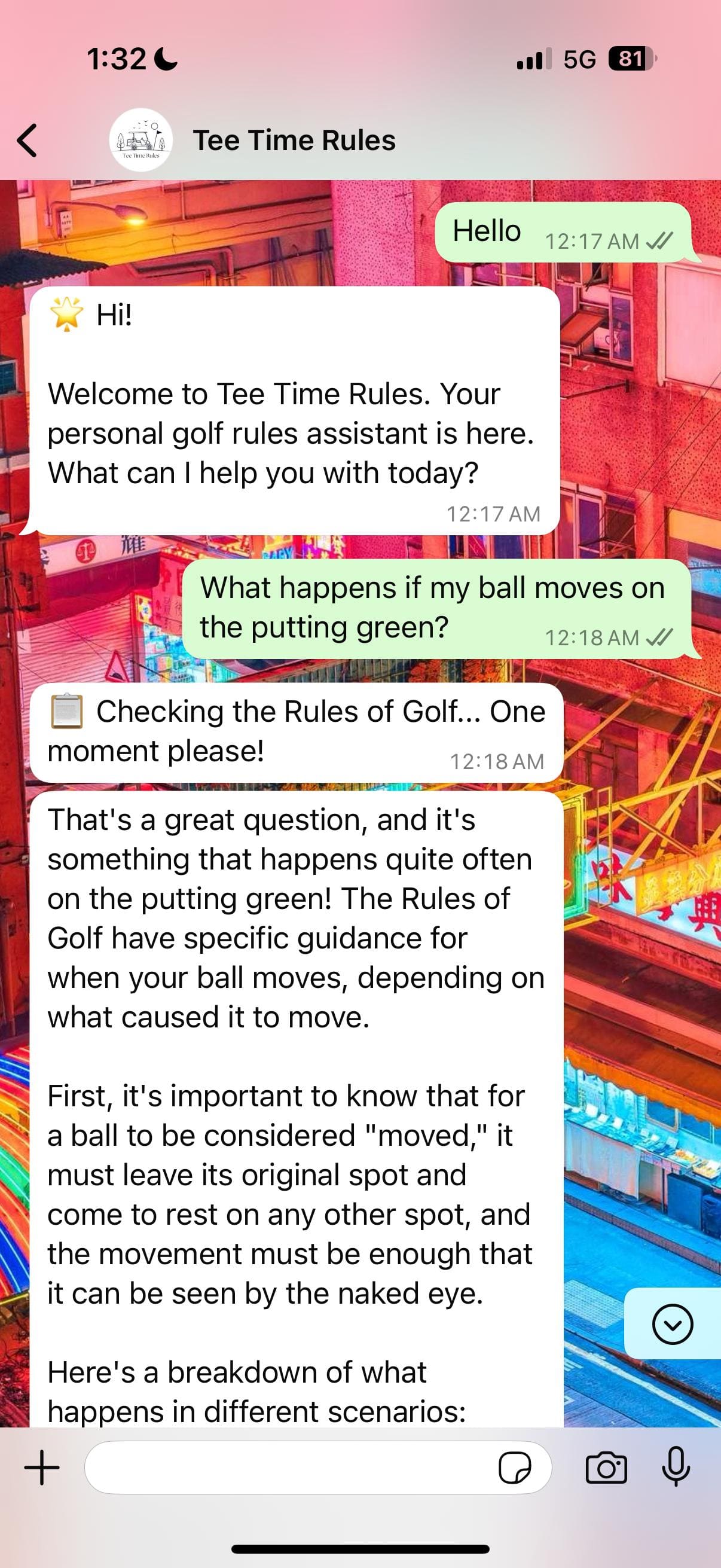 Tee Time Rules app preview 1